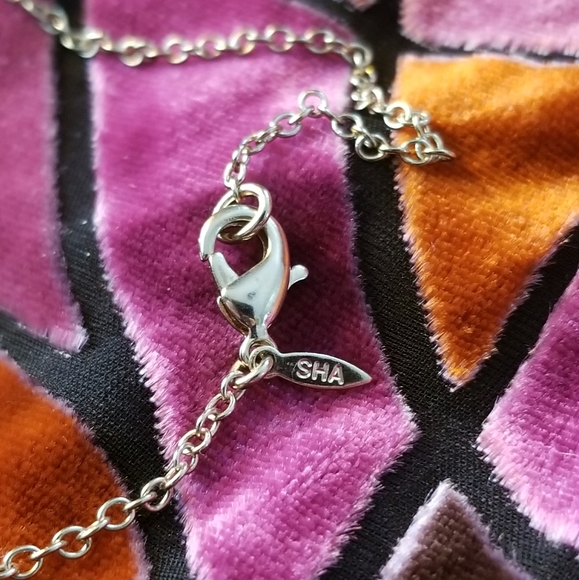 Vintage Golden flower necklace clear crystals SHA - Picture 4 of 5